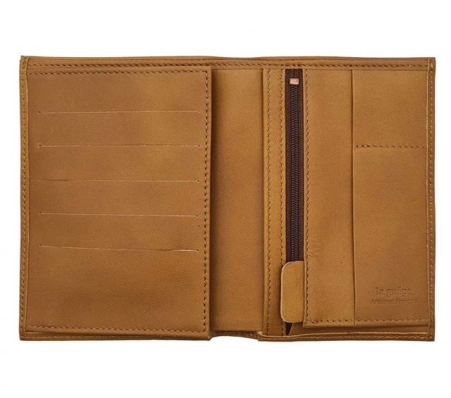 La Guêpe - Petite Maroquinerie - Portefeuille "Luxe" en cuir gold - 15 cm