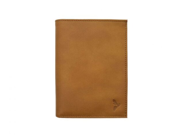 La Guêpe - Portefeuille “Luxe” en cuir gold – 15 cm, 3 volets – PM-005-01