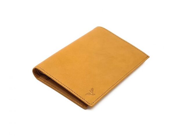 La Guêpe - Petite Maroquinerie - Portefeuille "Luxe" en cuir gold - 15 cm 4 volets - PM-019-01