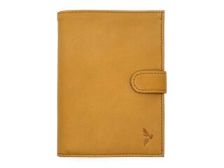 La Guêpe - Portefeuille Luxe en cuir gold avec patte  15 cm 4 volets  PM-020-01