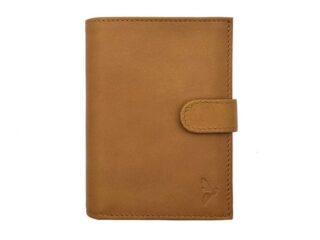 La Guêpe - Portefeuille Luxe en cuir gold fermeture patte  13 cm 4 volets  PM-016-01