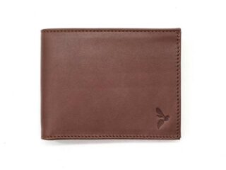 La Guêpe - Portefeuille Luxe en cuir marron  12 cm 3 volets à litalienne  PM-015-01