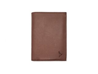 La Guêpe - Portefeuille Luxe en cuir marron  13 cm, 3 volets  PM-002-01