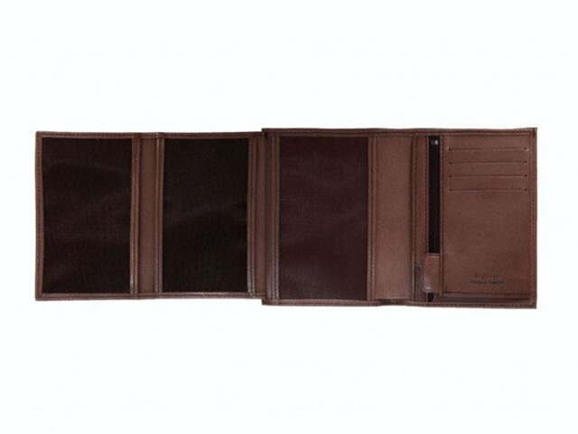 La Guêpe - Petite Maroquinerie - Portefeuille "Luxe" en cuir marron - 13 cm - PM-028-01