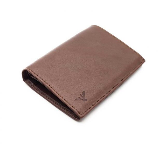 La Guêpe - Petite Maroquinerie - Portefeuille "Luxe" en cuir marron - 13 cm - PM-028-01