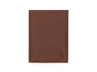 La Guêpe - Portefeuille Luxe en cuir marron  15 cm, 2 volets  PM-006-01