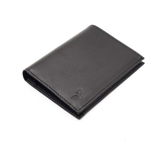 La Guêpe - Petite Maroquinerie - Portefeuille "Luxe" en cuir noir - 13 cm - PM-028-01