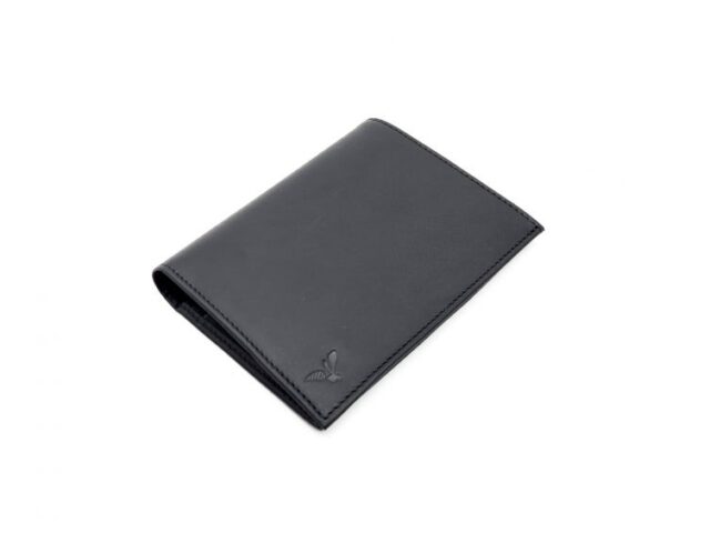 La Guêpe - Petite Maroquinerie - Portefeuille "Luxe" en cuir noir - 15 cm