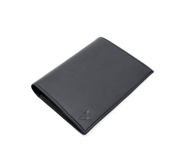 La Guêpe - Petite Maroquinerie - Portefeuille "Luxe" en cuir noir - 15 cm