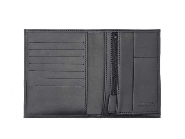 La Guêpe - Petite Maroquinerie - Portefeuille "Luxe" en cuir noir - 15 cm