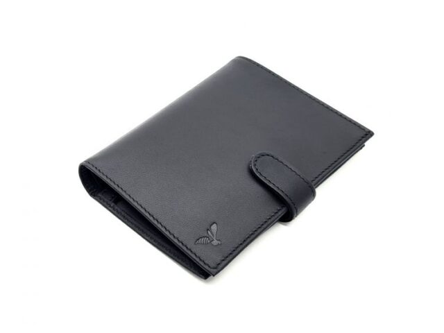 La Guêpe - Petite Maroquinerie - Portefeuille "Luxe" en cuir noir - 15 cm