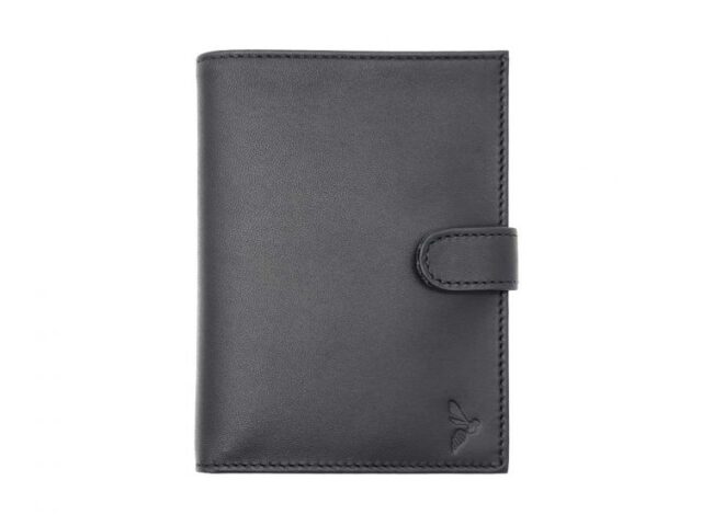 La Guêpe - Petite Maroquinerie - Portefeuille "Luxe" en cuir noir - 15 cm