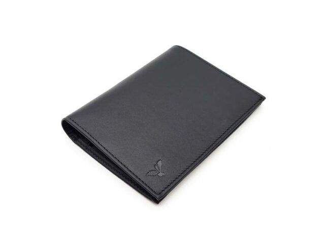 La Guêpe - Petite Maroquinerie - Portefeuille "Luxe" en cuir noir - 15 cm