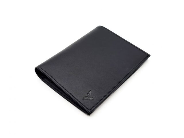 La Guêpe - Petite Maroquinerie - Portefeuille "Luxe" en cuir noir - 15 cm