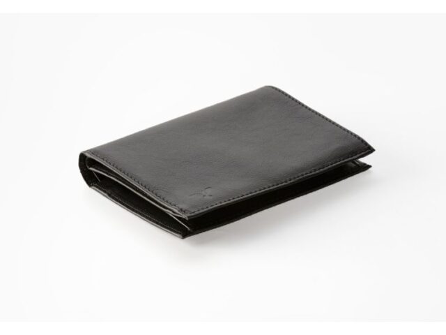 La Guêpe - Petite Maroquinerie - Portefeuille "Luxe" en cuir noir - 15 cm 4 volets - PM-019-01