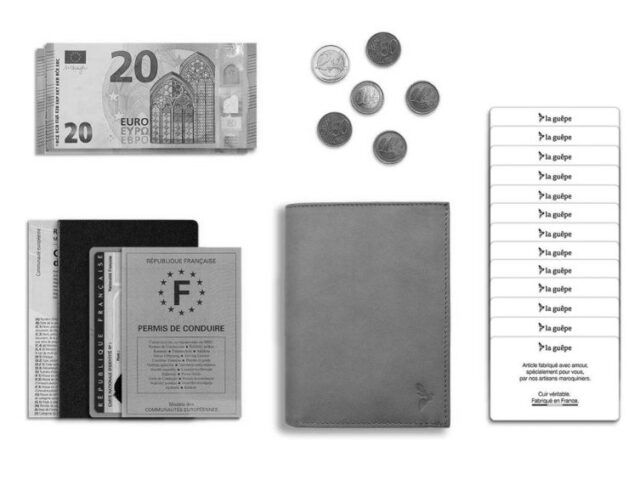 La Guêpe - Petite Maroquinerie - Portefeuille "Luxe" en cuir rosa - 15 cm 4 volets - PM-019-01