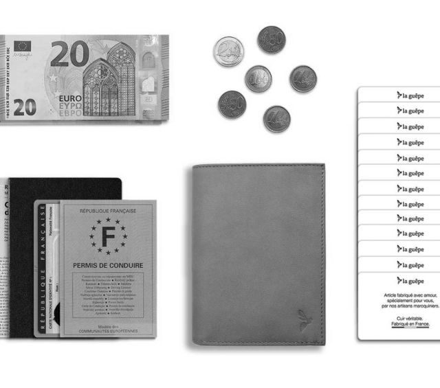 La Guêpe - Petite Maroquinerie - Portefeuille "Luxe" en cuir rosa - 15 cm 4 volets - PM-019-01