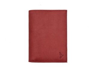 La Guêpe - Portefeuille Luxe en cuir rouge  13 cm, 2 volets  PM-001-01