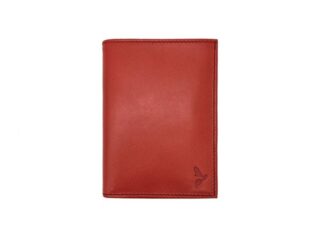 La Guêpe - Portefeuille Luxe en cuir rouge  13 cm, 3 volets  PM-002-01