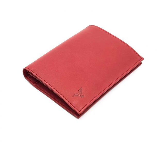 La Guêpe - Petite Maroquinerie - Portefeuille "Luxe" en cuir rouge - 13 cm - PM-028-01