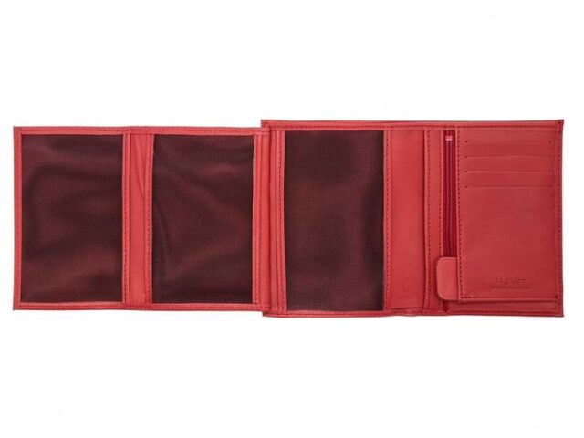 La Guêpe - Petite Maroquinerie - Portefeuille "Luxe" en cuir rouge - 13 cm - PM-028-01