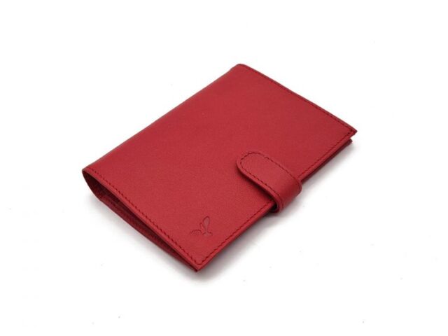 La Guêpe - Petite Maroquinerie - Portefeuille "Luxe" en cuir rouge - 15 cm