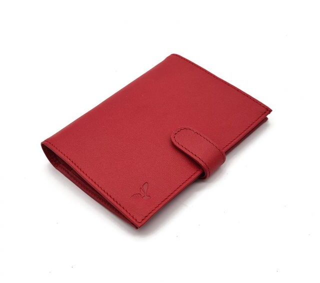 La Guêpe - Petite Maroquinerie - Portefeuille "Luxe" en cuir rouge - 15 cm
