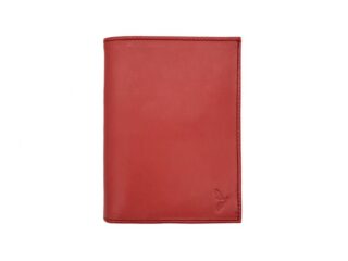 La Guêpe - Portefeuille “Luxe” en cuir rouge – 15 cm, 3 volets – PM-005-01