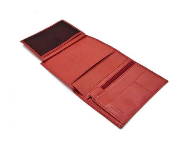 La Guêpe - Petite Maroquinerie - Portefeuille "Luxe" en cuir rouge - 15 cm