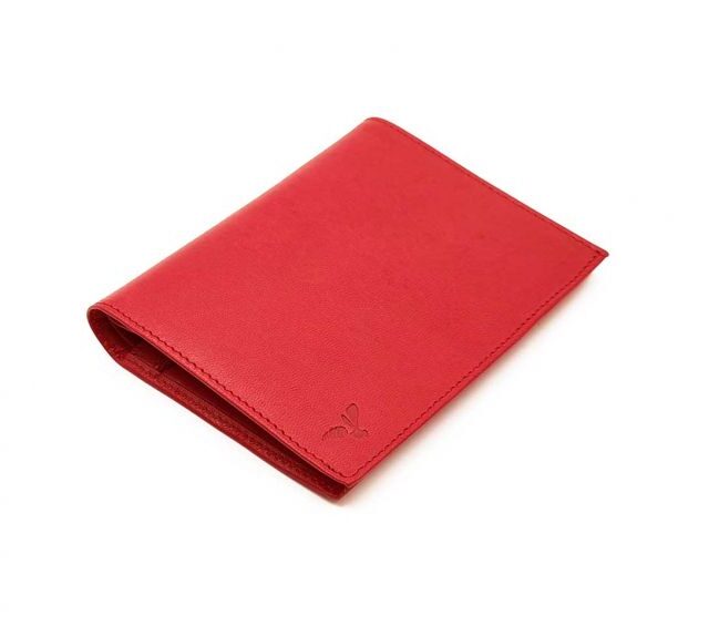 La Guêpe - Petite Maroquinerie - Portefeuille "Luxe" en cuir rouge - 15 cm 4 volets - PM-019-01