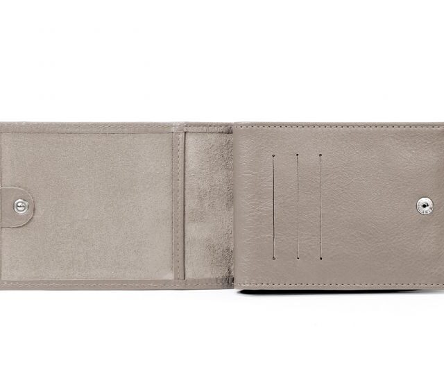 La Guêpe - Petite Maroquinerie - Portefeuille à l'italienne en cuir - taupe - 007