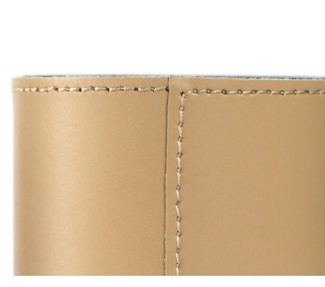 Lavoisier Maroquinier - Pot à crayons en cuir beige cafe latte