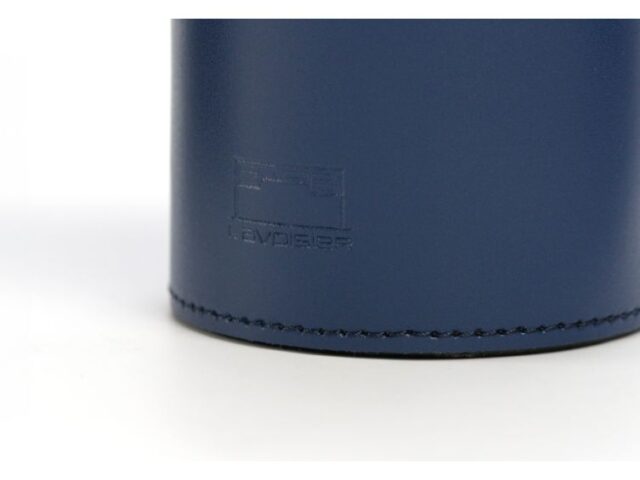 Lavoisier Maroquinier - Pot à crayons en cuir bleu cobalt