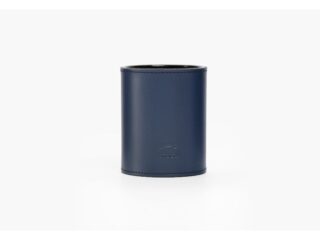 LAVOISIER Maroquinier - Pot à crayons en cuir bleu cobalt