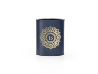 LAVOISIER Maroquinier - Pot à crayons mandala en cuir bleu  PC501 Z