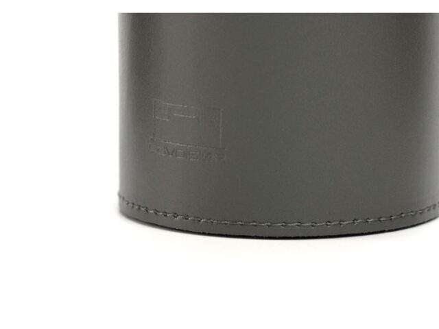 Lavoisier Maroquinier - Pot à crayons en cuir gris fer