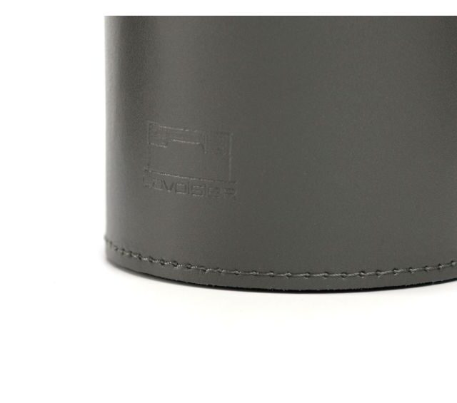 Lavoisier Maroquinier - Pot à crayons en cuir gris fer