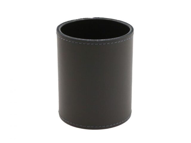 Lavoisier Maroquinier - Pot à crayons en cuir gris fer