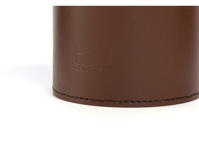 Lavoisier Maroquinier - Pot à crayons en cuir marron