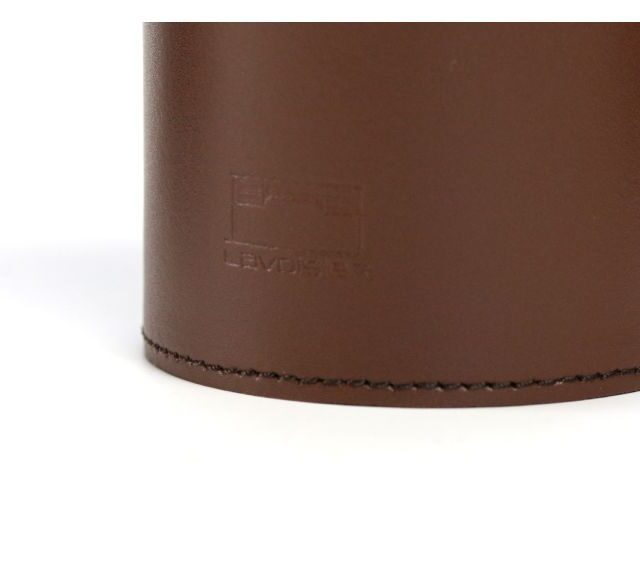 Lavoisier Maroquinier - Pot à crayons en cuir marron