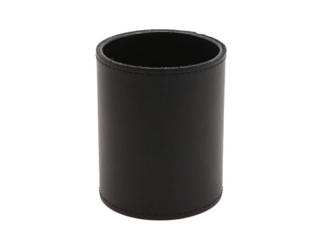 Lavoisier Maroquinier - Pot à crayons en cuir noir