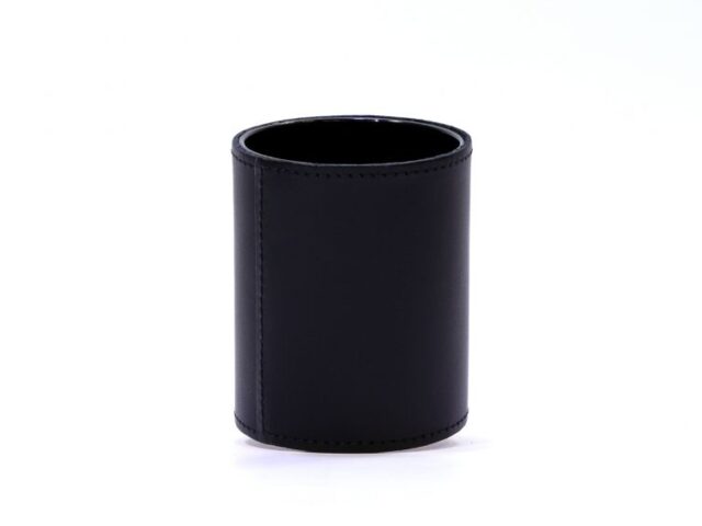Lavoisier Maroquinier - Pot à crayons en cuir noir