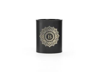 LAVOISIER Maroquinier - Pot à crayons mandala en cuir noir – PC501 Z