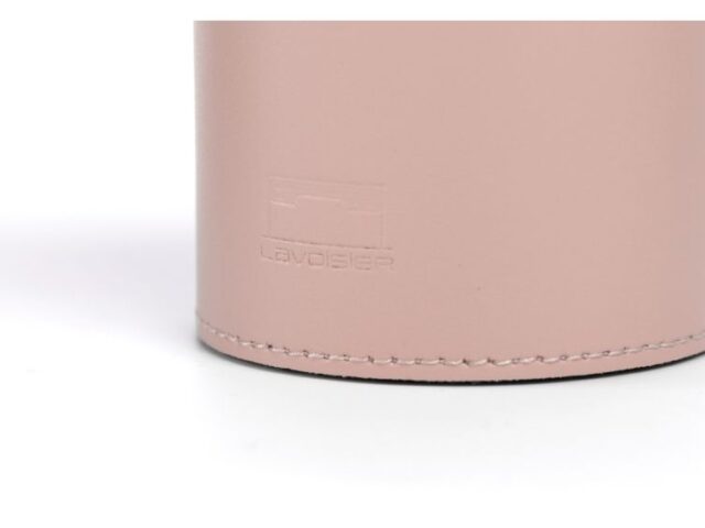Lavoisier Maroquinier - Pot à crayons en cuir rose