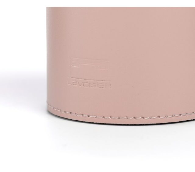 Lavoisier Maroquinier - Pot à crayons en cuir rose