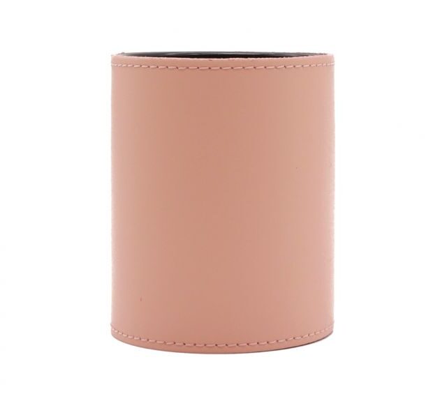 Lavoisier Maroquinier - Pot à crayons en cuir rose