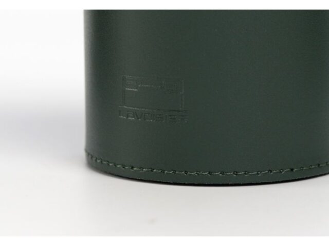 Lavoisier Maroquinier - Pot à crayons en cuir vert anglais
