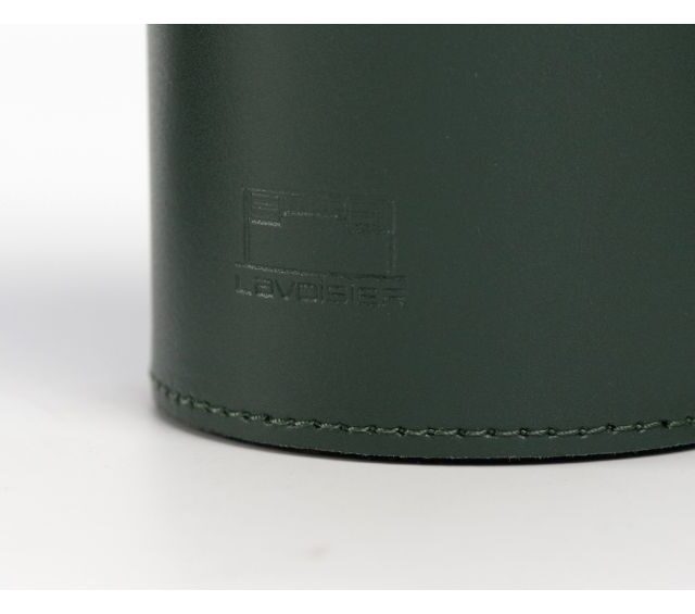 Lavoisier Maroquinier - Pot à crayons en cuir vert anglais