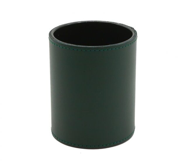 Lavoisier Maroquinier - Pot à crayons en cuir vert anglais