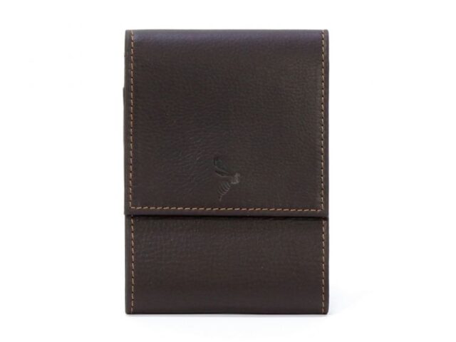 La Guêpe - Porte-chéquier compact en cuir – marron – 720